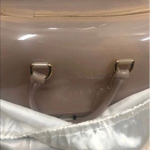 Furla handbag candy beige bag. Never used!